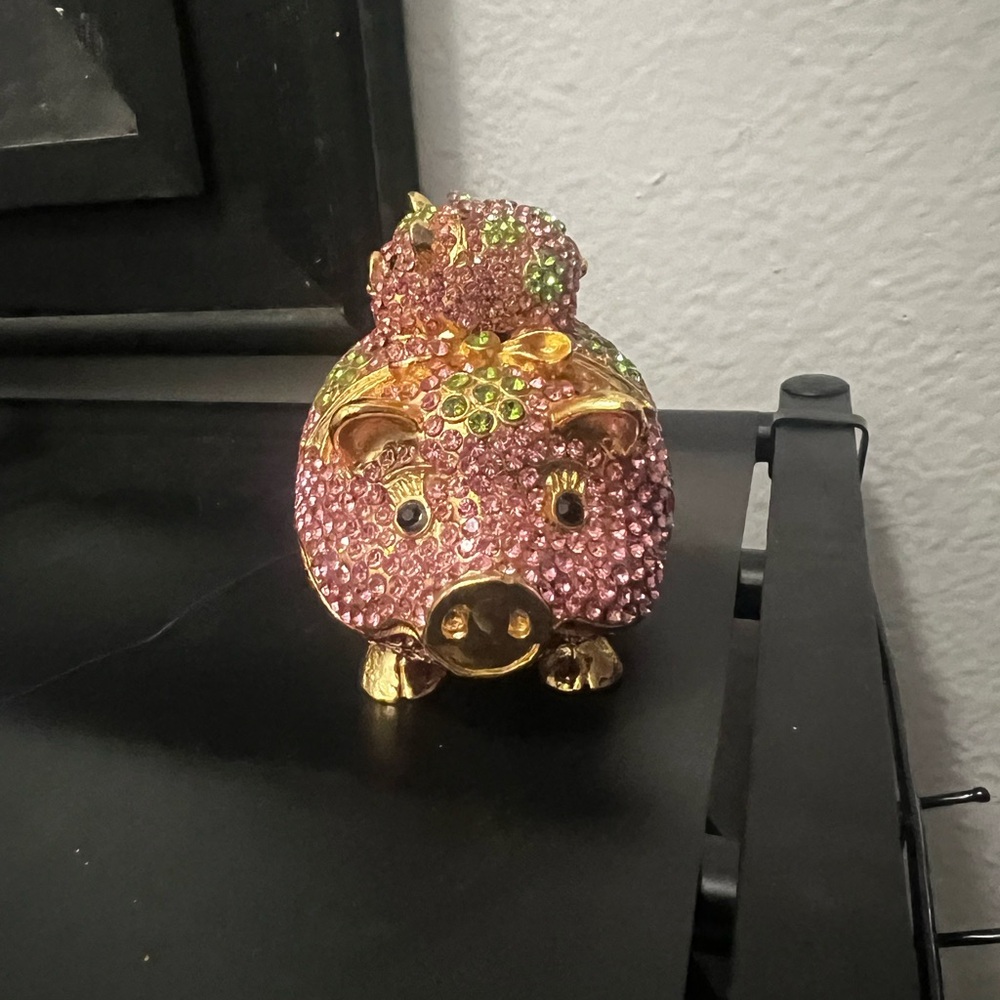 Pink and Gold Decorative Pig Hidden Gems